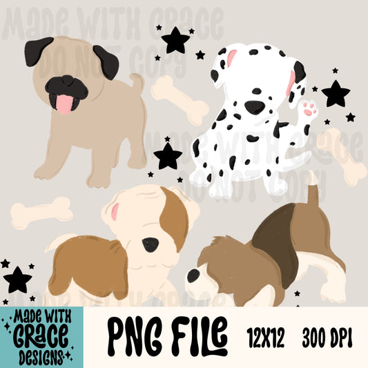 Playful Pups PNG