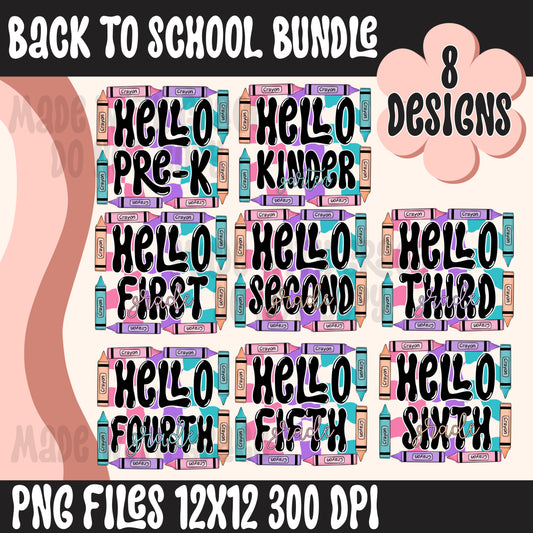 Girly Back to School Bundle PNG FILES