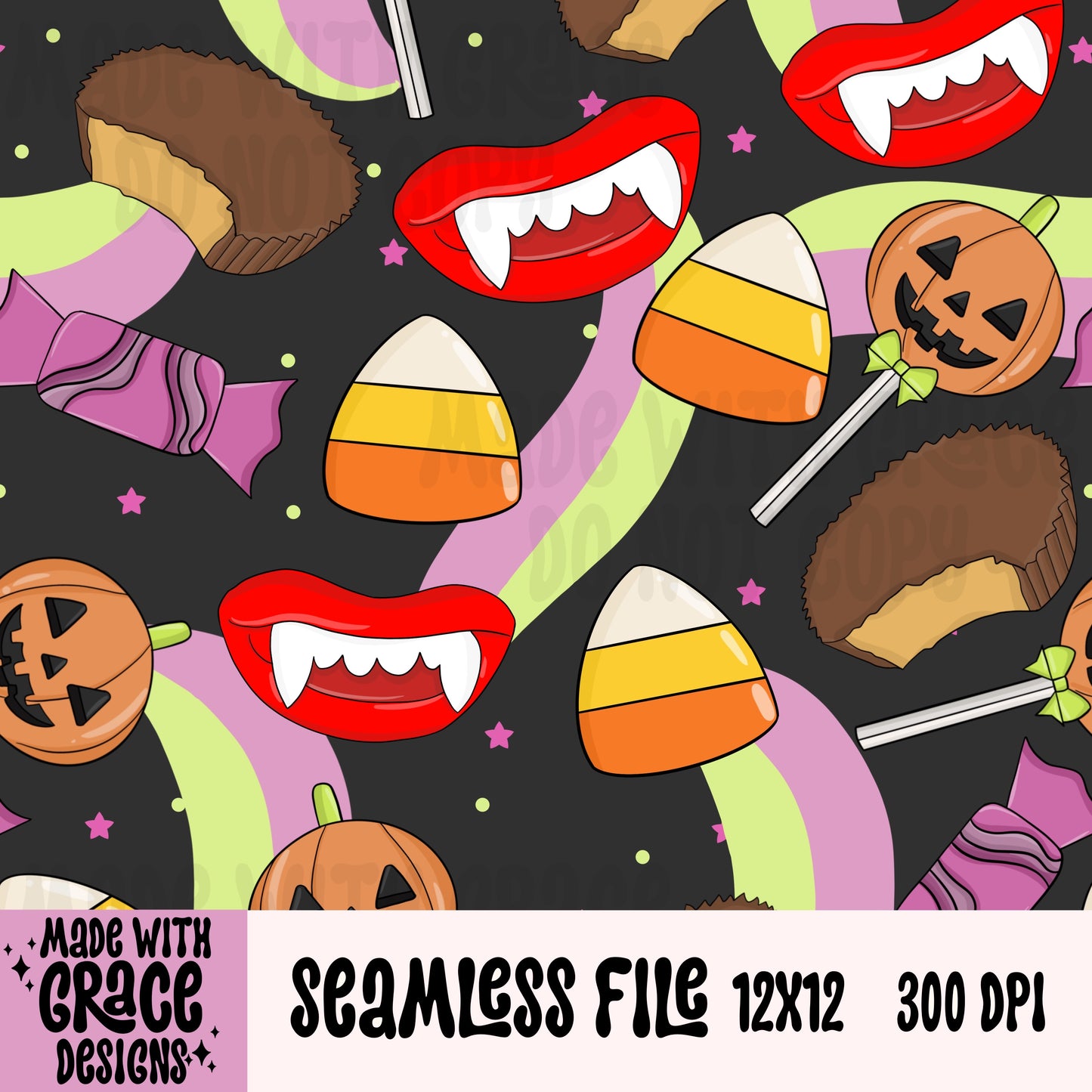 Halloween Candy Seamless File