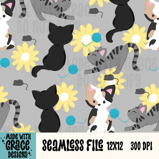 Silly Kitties Seamless File