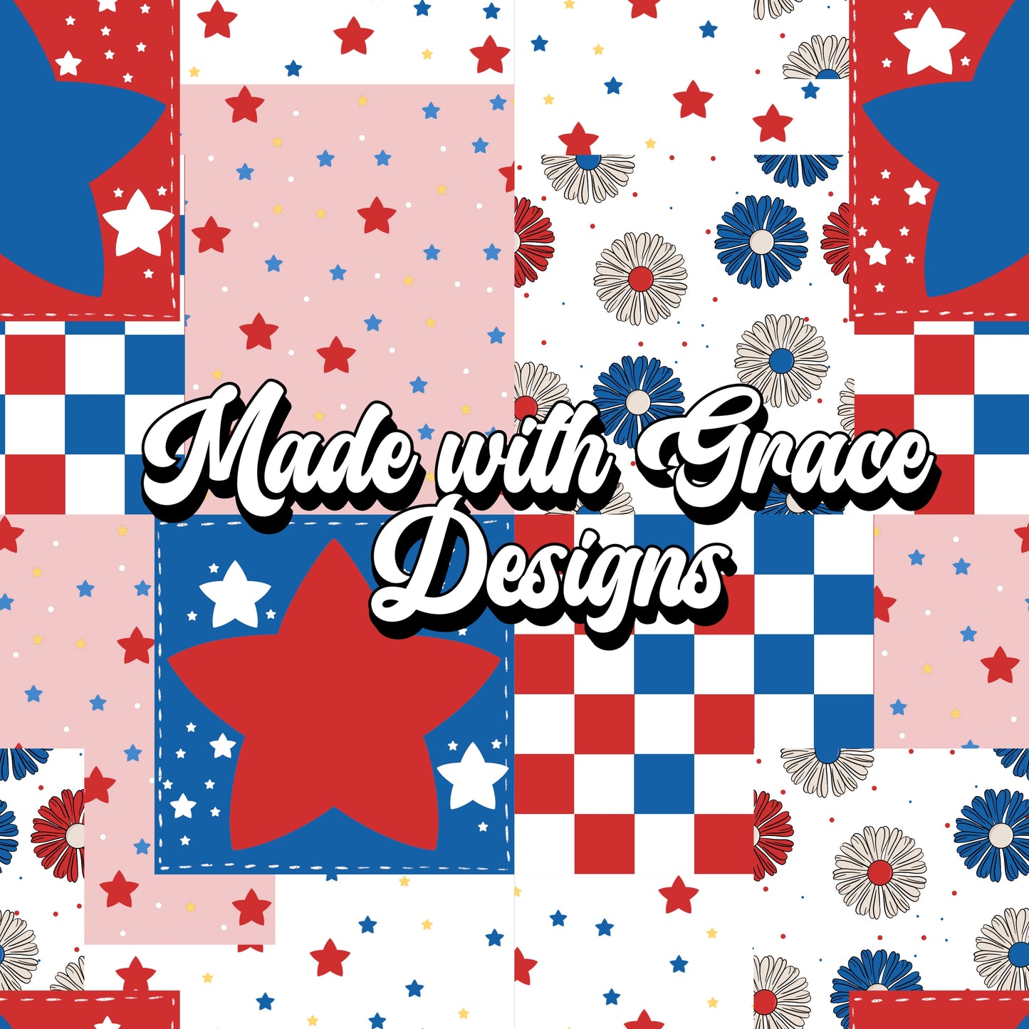 Patriotic Patchwork Seamless File