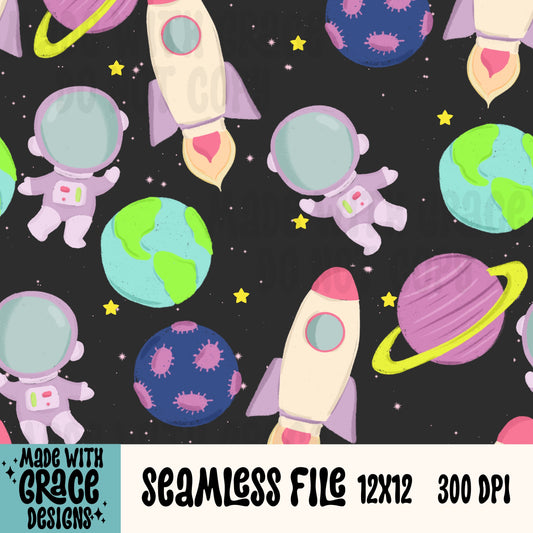 Girls in Space Seamless File