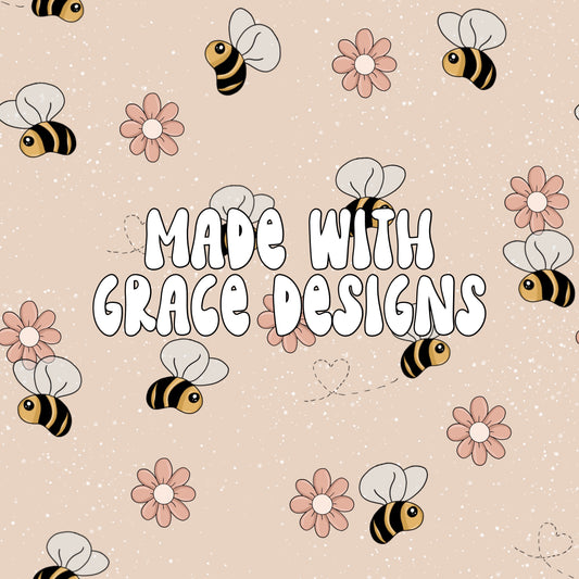 Bees and Flowers Seamless File