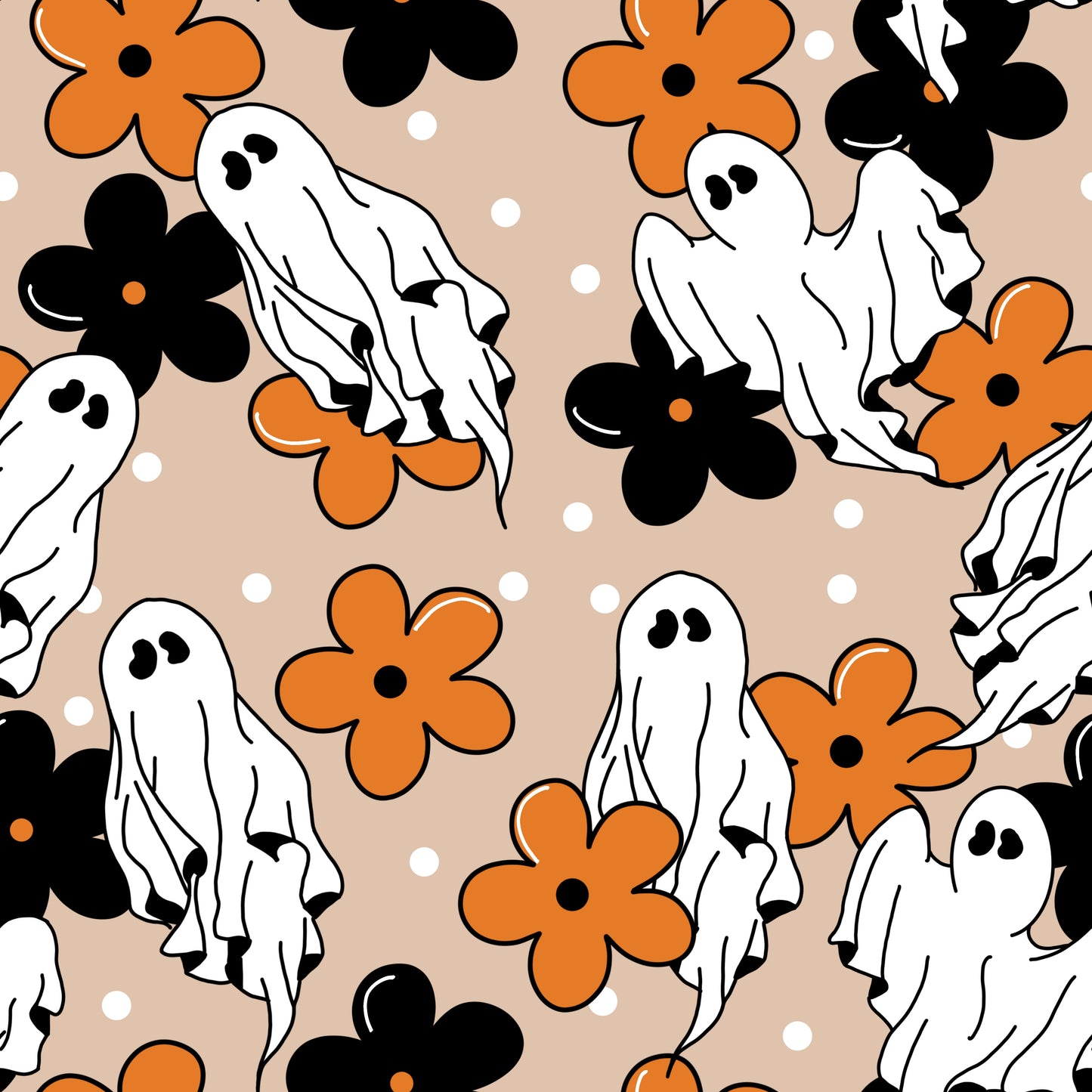 Floral Ghost Seamless