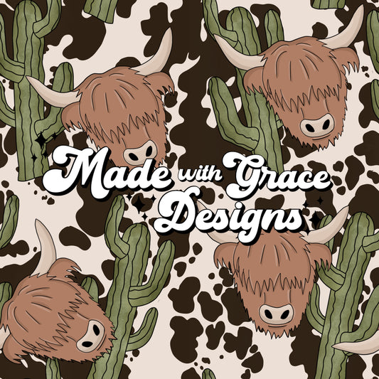 Cows and Cactus Seamless File