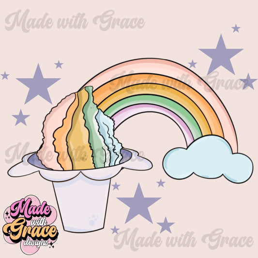 Rainbow Snow Cone PNG