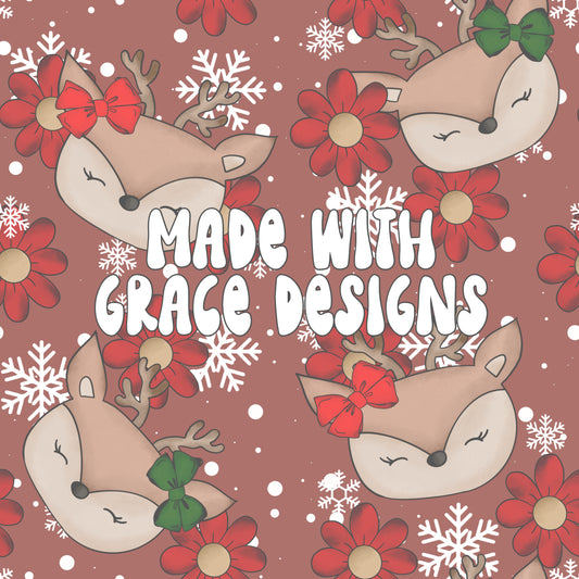 Girly Reindeer Seamless File