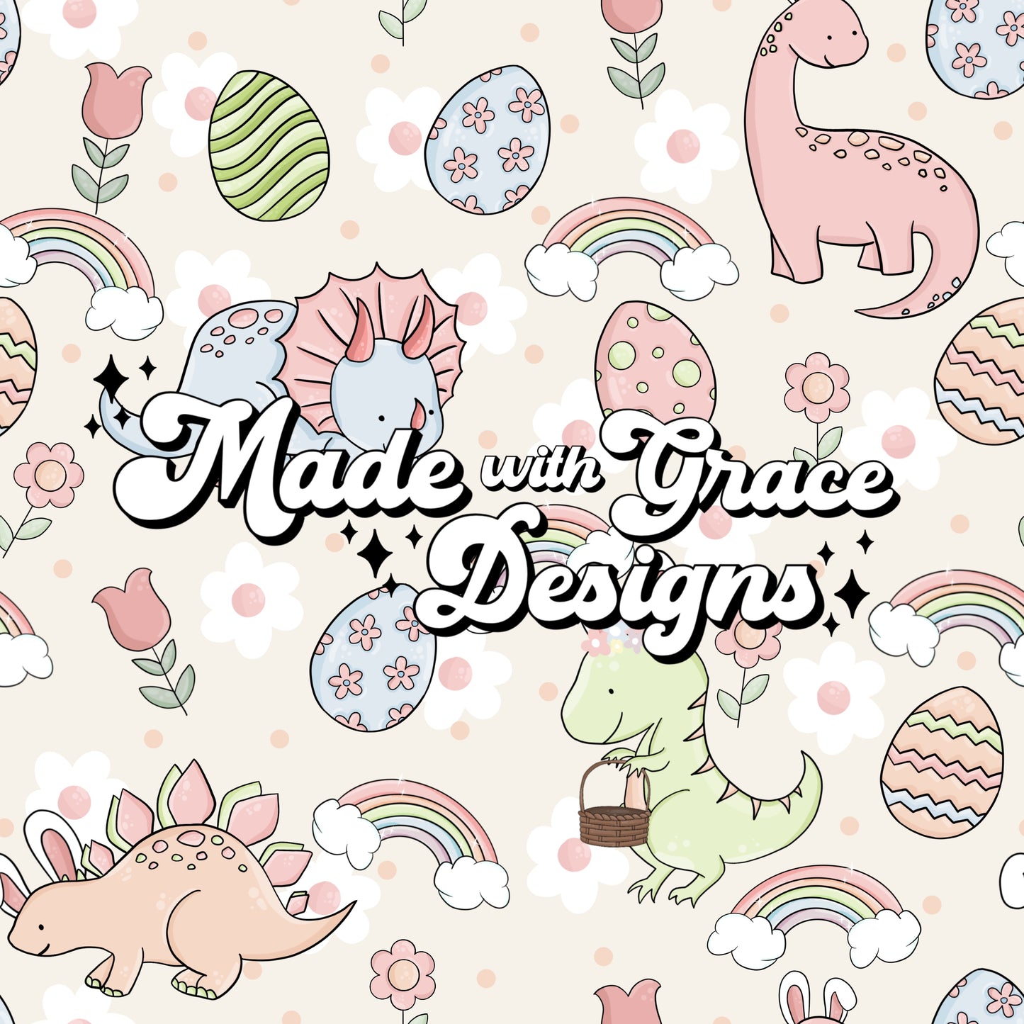 Girly Dino Seamless File- tan